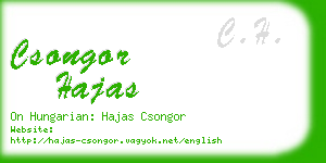 csongor hajas business card